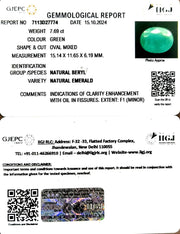 7.69/CT Natural Panna Stone with Govt. Lab Certificate-2331